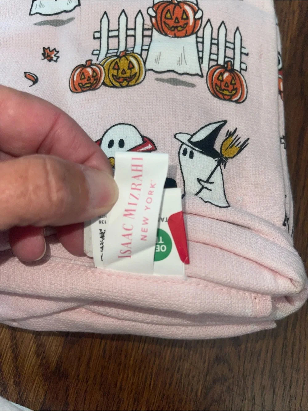 Isaac Mizrahi Halloween Pink Ghost Towels Set of 3